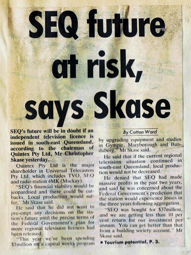 Interview I wrote for The Maryborough Chronicle