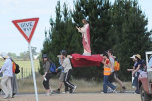 AFTER: carried by pilgrims.