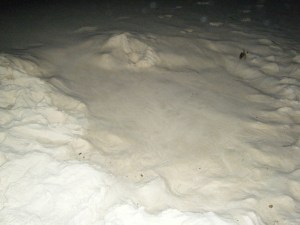 Sandcastle washed away.