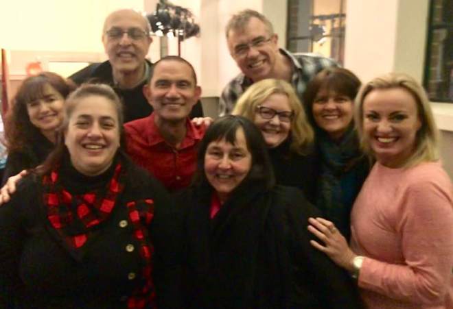 Eight of David's friends at the choir recital