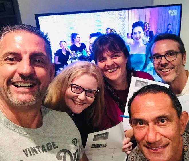 Five friends doing their Eurovision vote.